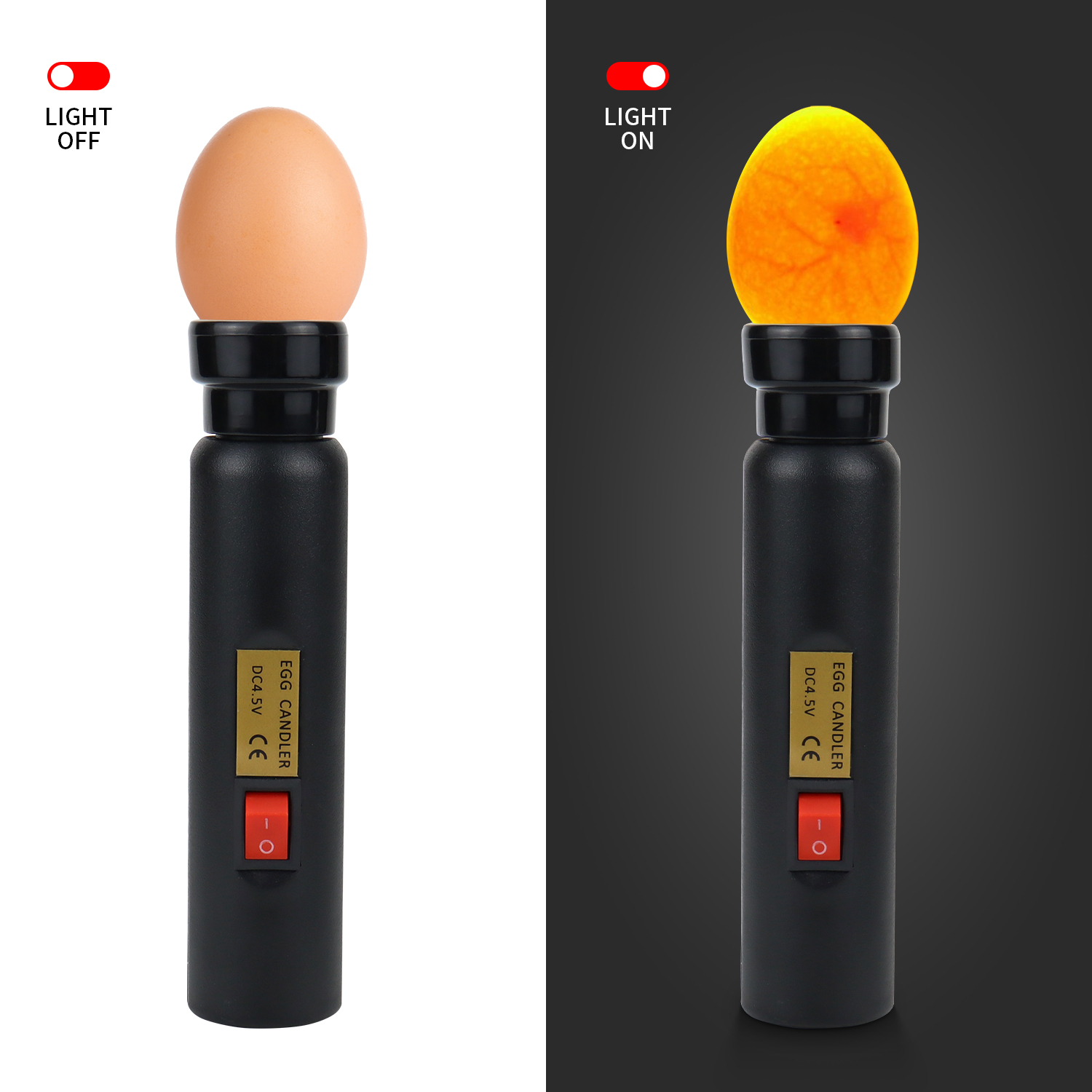 Egg Candler Tester High Intensity Cool LED Light Battery Box