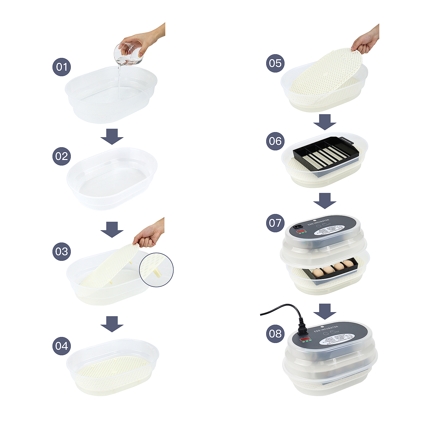 Automatic Mini Egg Incubator 12 Eggs Brooding Machine for Chicken Duck Quail