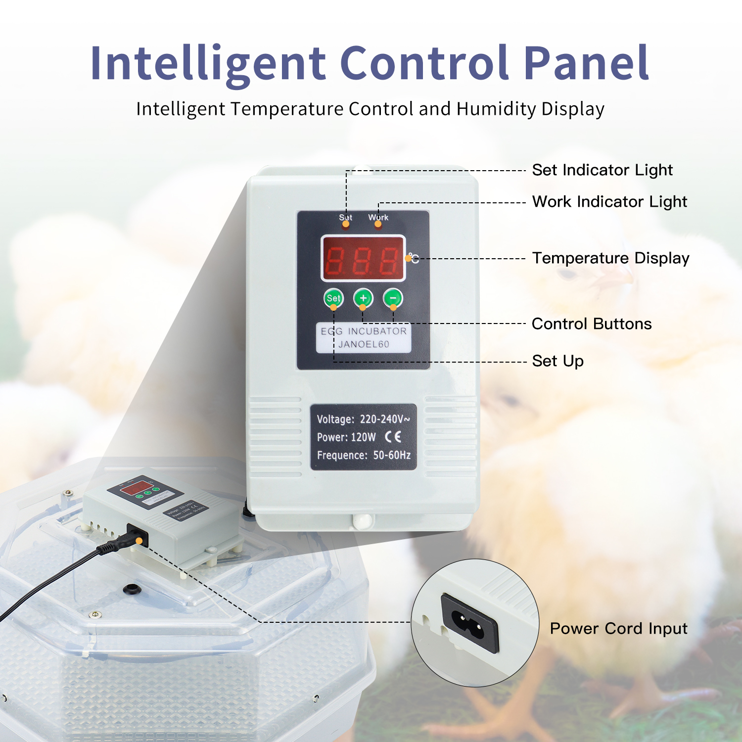 automatic incubator 42 eggs for chicken duck quail bird eggs for home