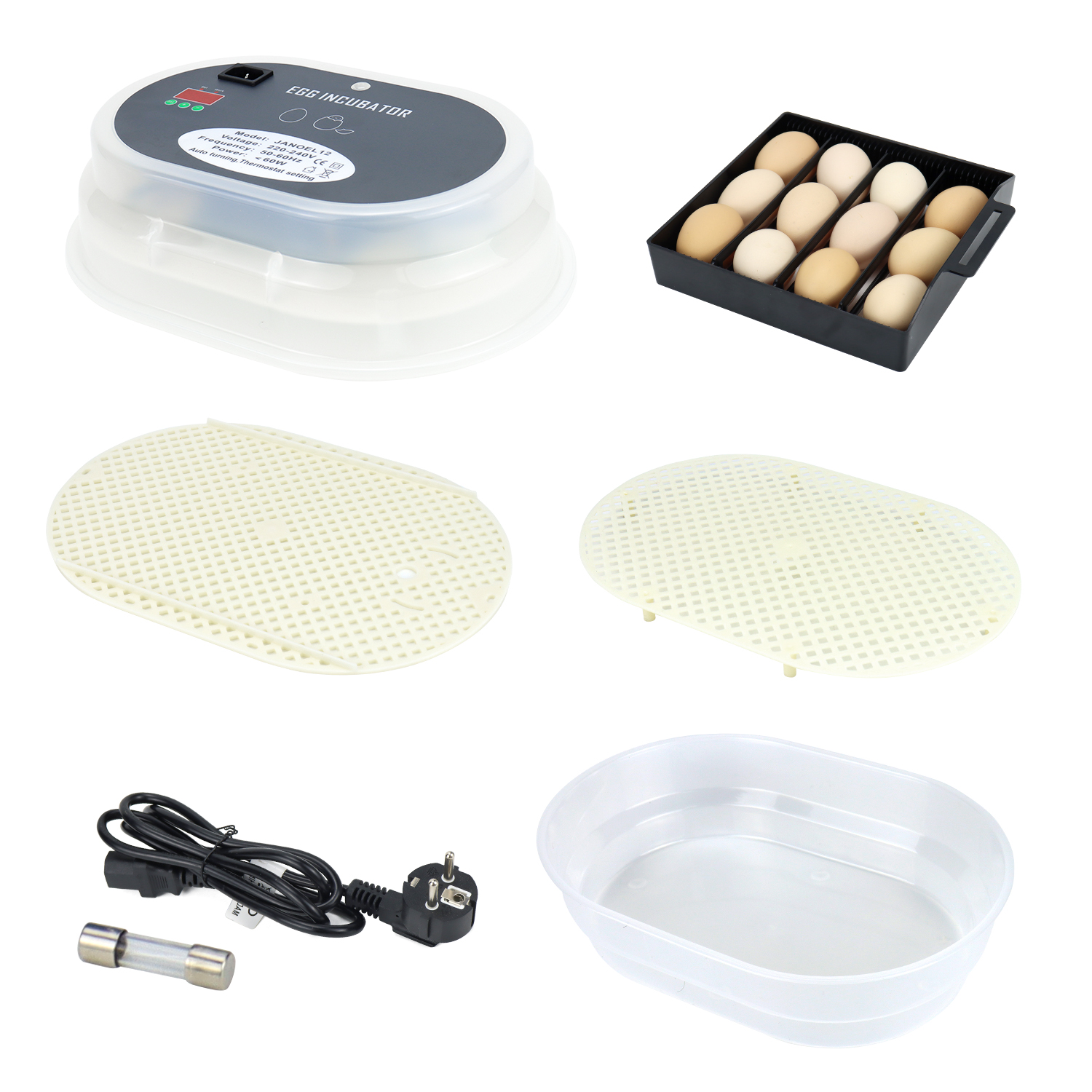 Automatic Mini Egg Incubator 12 Eggs Brooding Machine for Chicken Duck Quail